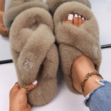 Female Fluffy Fur Slippers
