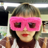 Female Fur Fashion Sunglasses