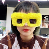 Female Fur Fashion Sunglasses