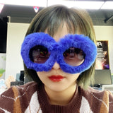 Female Fur Fashion Sunglasses