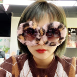 Female Fur Fashion Sunglasses
