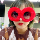 Female Fur Fashion Sunglasses