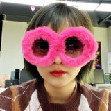 Female Fur Fashion Sunglasses
