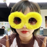 Female Fur Fashion Sunglasses